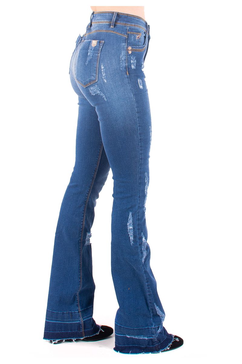 calça flare jeans 34